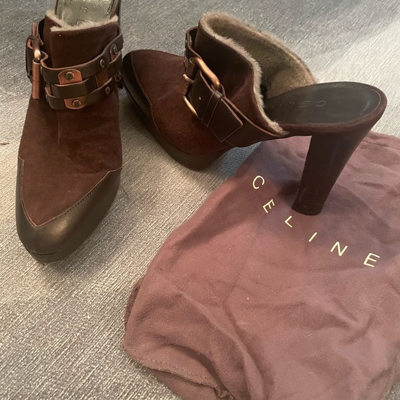 “Celine” brown booties, size 9 1/2. - Picture 4 of 4